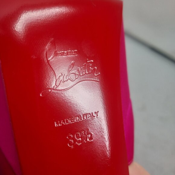 CHRISTIAN LOUBOUTIN Pink Maria Frou Alta Satin Platform Pump Shoe - Picture 4 of 14